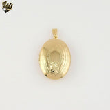 (1-2374-2) Gold Laminate - Oval Locket Pendant - BGF