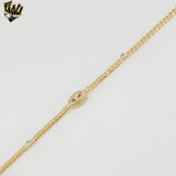 (1-0628) Gold Laminate - 3mm Curb Link Bracelet - 7" - BGF