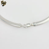 (2-66051) 925 Sterling Silver - 8mm Omega Necklace.