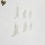 (2-2124-1) 925 Sterling Silver - Letters Pendants.