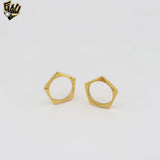 (4-0008-1) Stainless Steel - Star Band Ring.