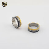 (4-0022-1) Stainless Steel - Tree Tones Ring.