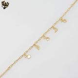 (1-0134) Gold Laminate - Fruits Charms Anklet - 10” - BGF