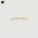 (1-1137-2) Gold Laminate - Mini Zircon Stud Earrings - BGF