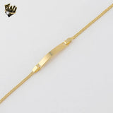 (1-0944) Gold Laminate - 2mm Curb Link Kids Bracelet - 6" - BGO