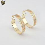 (1-2787-1) Gold Laminate - Guadalupe Three Tone Hoops - BGO
