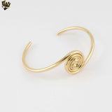 (1-4077-C) Gold Laminate - 3mm Spiral Open Bangle - BGF