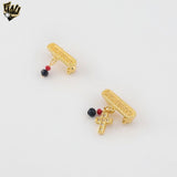 (1-2301-4) Gold Laminate - Pin Pendants - BGO