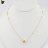 (1-6309) Gold Laminate - Two Tones Necklace - BGF