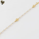 (1-0530) Laminado de oro - Brazalete estilo cuadrado de 10,5 mm - 8" - BGF
