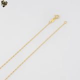 (1-1582-2) Gold Laminate - 1mm Beads Link Chain - BGF