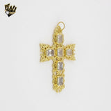 (1-2474-2) Gold Laminate - Big Cross Pendant - BGO