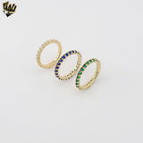 (1-3129-2) Gold Laminate - Zircon Eternity Stacking Ring - BGF