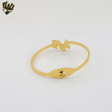 (MBRA-14-O) Stainless Steel - 3mm Butterfly Bangle.