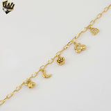 (4-4202) Stainless Steel - Charms Bracelet - 6.5"