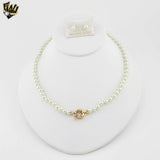 (MSET-13) Gold Laminate - 6mm Mallorca Pearls Set - BGF