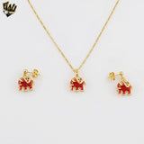 (1-6325-2) Gold Laminate - Red Elephant Set - BGF