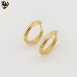 (1-2522-3) Gold Laminate - Texturized Hoops - BGO