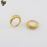(4-0010-1) Stainless Steel - Twisted Dome Band Ring.