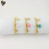 (MBRA-10-J) Stainless Steel - Charms Beads Bracelet.