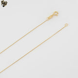 (1-1501-B) Gold Laminate - 0.6mm Box Link Chain - BGF