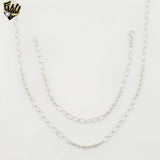 (2-66085) 925 Sterling Silver - 4mm Alternative Oval Chain / Bracelet.