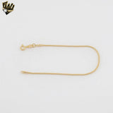 (1-0500-1) Gold Laminate - 1.3mm Snake Link Bracelet - 7" - BGF