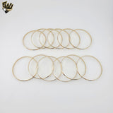 (1-4013-2) Laminado de oro - Brazaletes de tres tonos de 4 mm - Docena - BGO