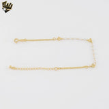 (1-0530) Laminado de oro - Brazalete estilo cuadrado de 10,5 mm - 8" - BGF