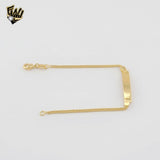 (1-0944) Gold Laminate - 2mm Curb Link Kids Bracelet - 6" - BGO
