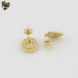 (1-1199-3)Gold Laminate - Zircon Guadalupe Earrings - BGO