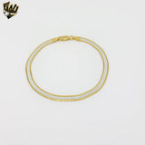 (2-0328) 925 Sterling Silver - 4.5mm Herringbone Bracelet - 8"