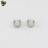 (4-2162) Stainless Steel - Huggie Hoops.