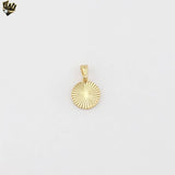 (1-2092-3) Gold Laminate - Cowboy Medal Pendant - BGF