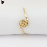 (1-4077-C) Gold Laminate - 3mm Spiral Open Bangle - BGF