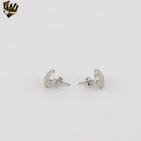 (2-3078) 925 Sterling Silver - Zircon Stud Earrings.