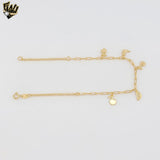 (1-0134) Gold Laminate - Fruits Charms Anklet - 10” - BGF