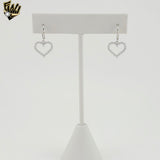 (2-6460) 925 Sterling Silver - Zircon Heart Set.