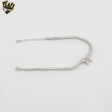 (2-0430) Pulsera de Plata de Ley 925 - Lazo de Circonitas.