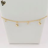 (1-6494) Gold Laminate - 2mm Figaro Link Charms Body Chain - BGF