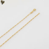 (1-1582) Gold Laminate - 2mm Curb Link Balls Chain - BGF