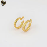 (1-2608-2) Gold Laminate - Carved Hoops - BGO