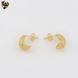 (1-1223-5) Gold Laminate - Flower Design Earrings - BGF