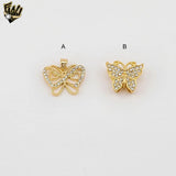 (1-2461) Gold Laminate- Butterflies Pendants - BGO