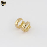 (1-2933-7) Gold Laminate - Chunky Wavy Hoops - BGF