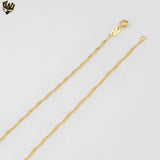 (1-1716) Gold Laminate - 1.7mm Singapore Link Chain - BGF