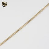 (1-0030) Gold Laminate - 3.5mm Curb Link Anklet - 10" - BGO