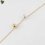 (1-6309) Gold Laminate - Two Tones Necklace - BGF