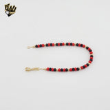 (1-0690) Gold Laminate - 4mm Elegua Beads Bracelets - BGF