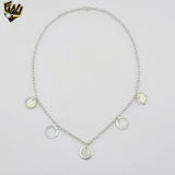 (2-66127-1) Collar de ojo malvado de 1 mm en plata de ley 925 - 40,6 cm